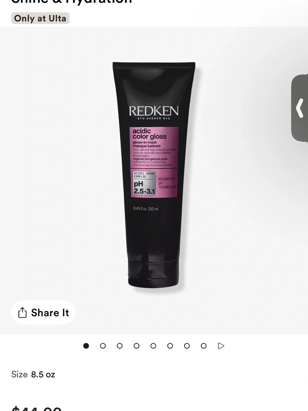 Redken Acidic Color Gloss Tube - Black with Pink Label